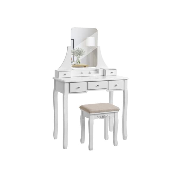 Stilrent sminkbord med 5 l�dor