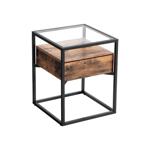 Sidebord i industridesign i glass