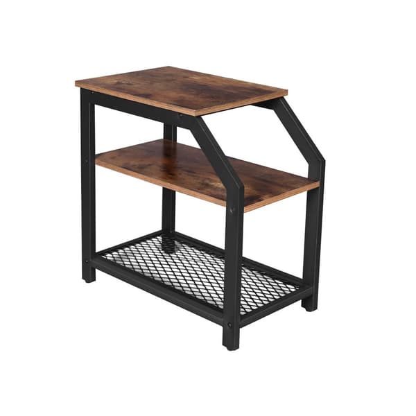 Sidebord i industriel stil med folder