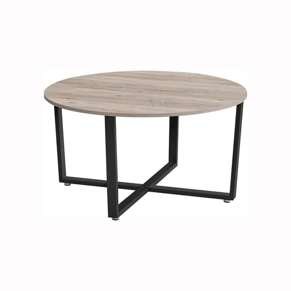 Rundt sofabord med metalstel