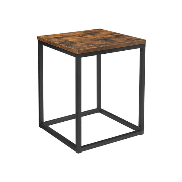 Sidebord i industriel stil med stålstel