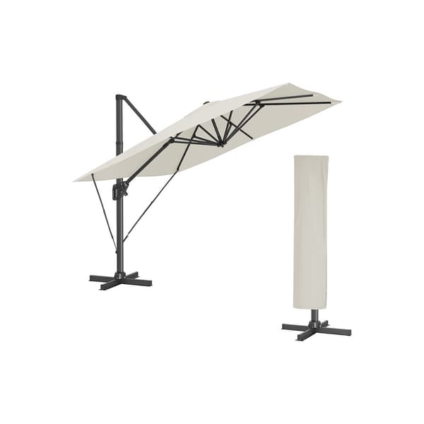 Parasol justerbar hældning beige