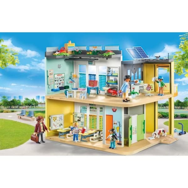 PLAYMOBIL 71327 Kalustettu koulu - Kaupunkielämää - Koulu - Nauti oppimisesta Kouluuniversumi