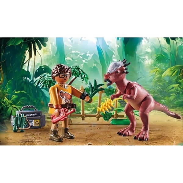PLAYMOBIL 71822 Stygimoloch, Forsker og Tilbehør, Dinosaurer, 37 Dele, Alder 4+