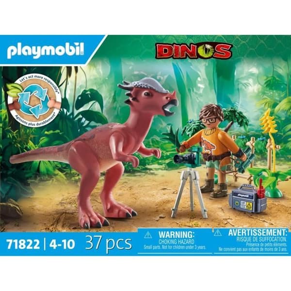 PLAYMOBIL 71822 Stygimoloch, Forsker og Tilbehør, Dinosaurer, 37 Dele, Alder 4+