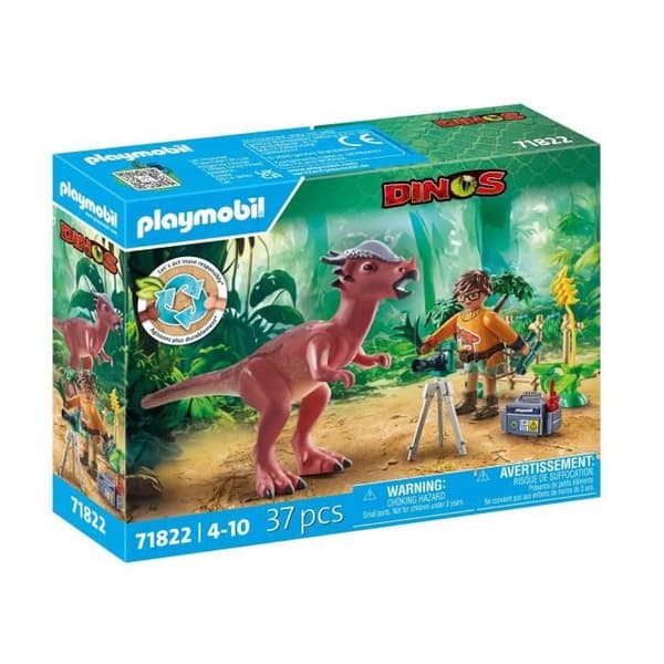 PLAYMOBIL 71822 Stygimoloch, Forsker og Tilbehør, Dinosaurer, 37 Dele, Alder 4+