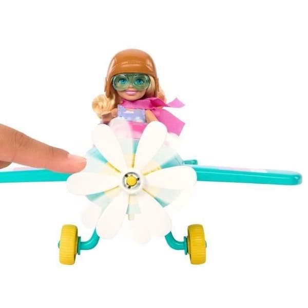 Barbie Chelsea kan vara... Flygplan och dockset med tillbehör HTK38