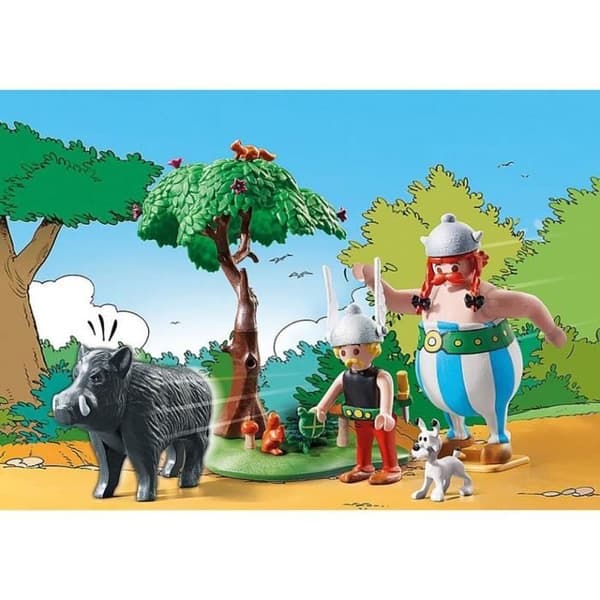 PLAYMOBIL 71160 Asterix - Vildsvinejagten, med Asterix, Obelix og Dogmatix, 52 dele, fra 5 år