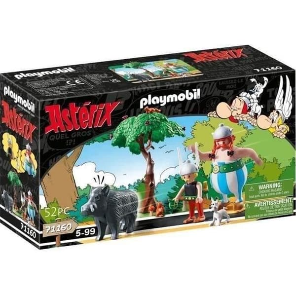PLAYMOBIL 71160 Asterix - Vildsvinejagten, med Asterix, Obelix og Dogmatix, 52 dele, fra 5 år