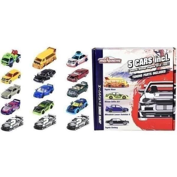 Majorette - Japan Bonus Series Box Set - 5 metallfordon - från - Anpassningstillbehör - Från 3 år