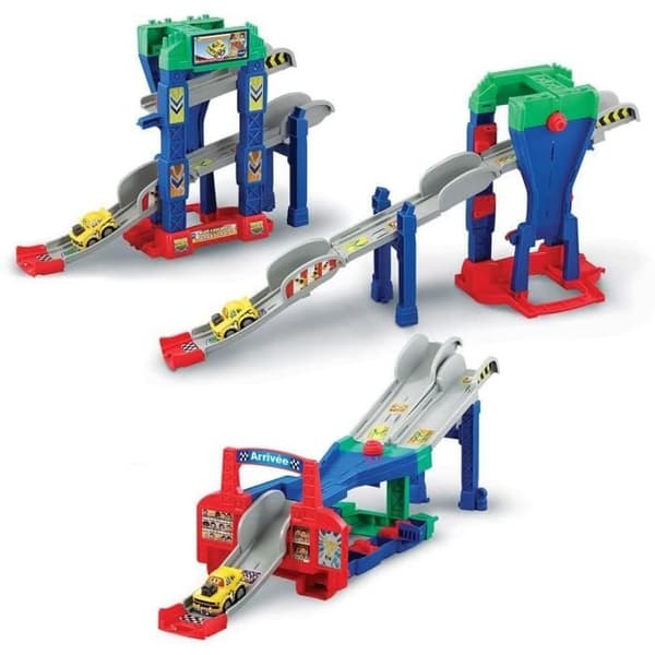 VTECH - Tut Tut Bolides Pro Series - Monipuoliset Jump & Go -temput 4 yhdessä (+ Jad, Super Stunts)