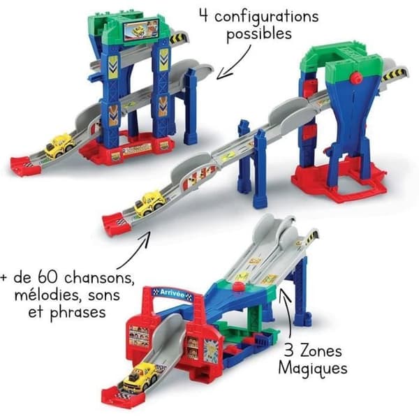 VTECH - Tut Tut Bolides Pro Series - Monipuoliset Jump & Go -temput 4 yhdessä (+ Jad, Super Stunts)