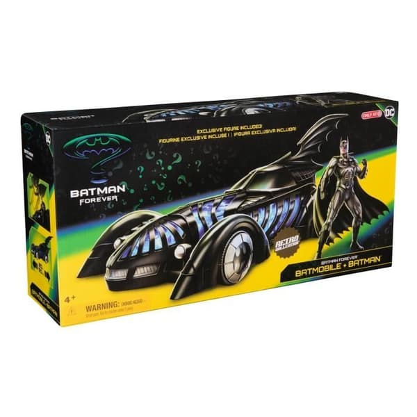 SPIN MASTER PACK BATMOBILE + BATMAN FOREVER FIGUR DC Retro Collection
