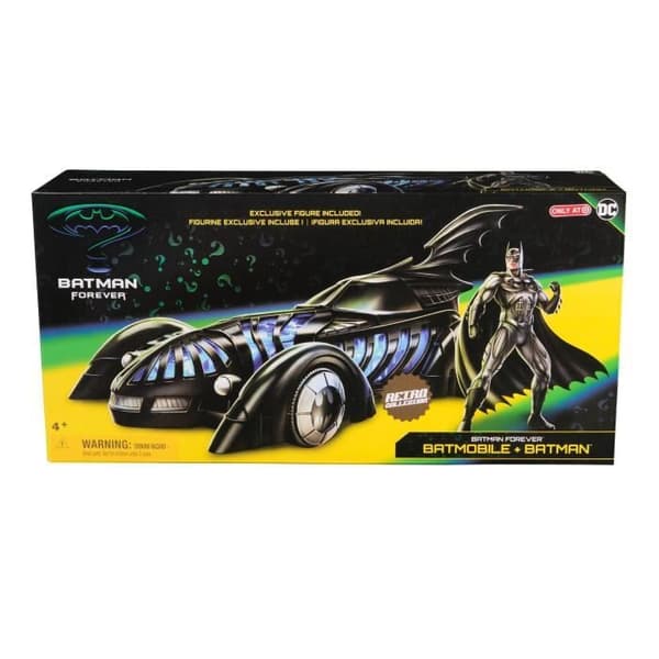 SPIN MASTER PACK BATMOBILE + BATMAN FOREVER FIGUR DC Retro Collection