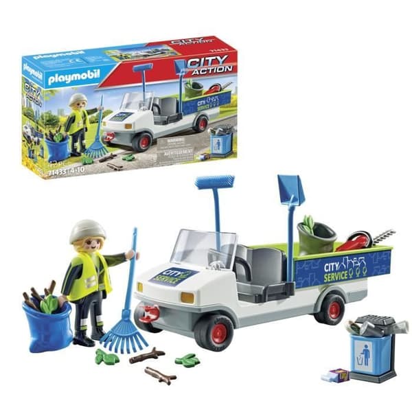 PLAYMOBIL 71433 Underhållsagent med Elfordon - City Action - Från 4 år