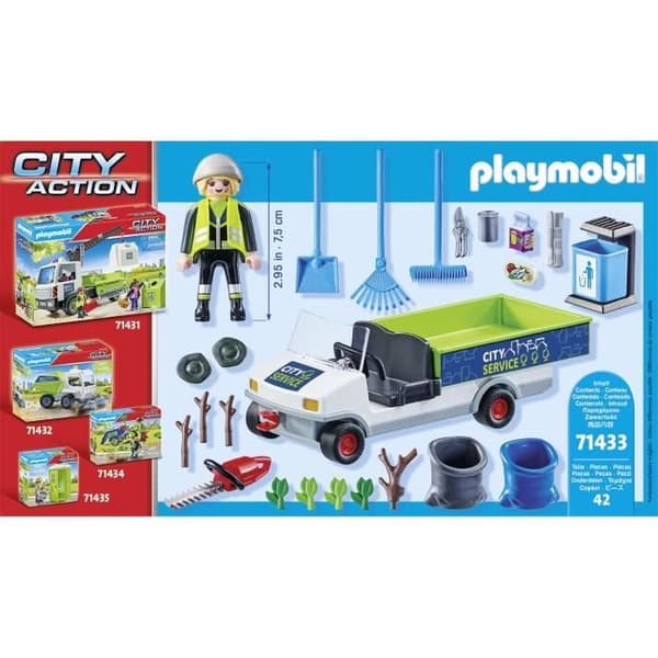 PLAYMOBIL 71433 Underhållsagent med Elfordon - City Action - Från 4 år