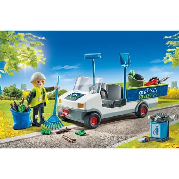 PLAYMOBIL 71433 Underhållsagent med Elfordon - City Action - Från 4 år
