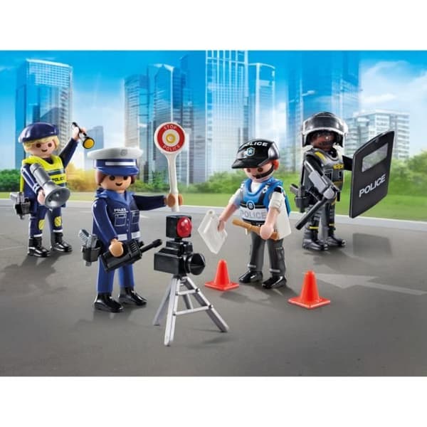 PLAYMOBIL 71730 Poliisin ammattisetti: 4 poliisia