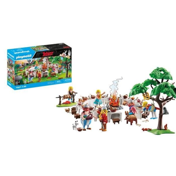PLAYMOBIL 71827 Bybankett och figur, 159 delar, Figurer från serietidningen Asterix, Från 5 år