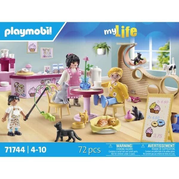PLAYMOBIL 71744 Kattestang med 6 katte og 3 figurer, Mit liv, 72 dele, fra 4 år