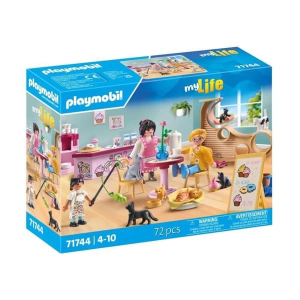 PLAYMOBIL 71744 Kattestang med 6 katte og 3 figurer, Mit liv, 72 dele, fra 4 år