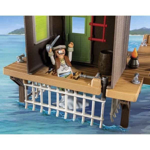 PLAYMOBIL 71792 Pirathavn med hule, fængsler og kanoner, 165 dele, pirater, fra 4 år