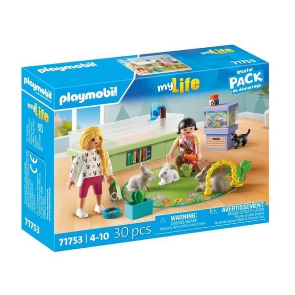 PLAYMOBIL 71753 Dyrehandel med kaninløbegård, Mit liv, Dyrepleje, 30 dele, fra 4 år