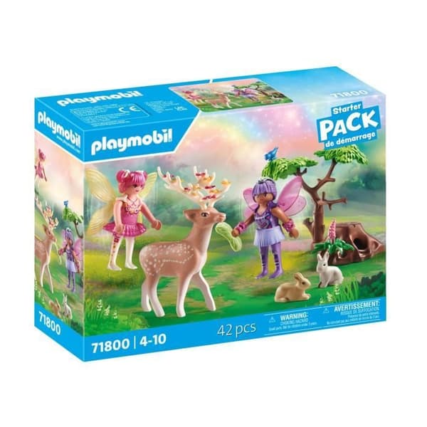 PLAYMOBIL 71800 Fe-duo med skovdyr, Prinsessemagi startpakke, 42 dele, fra 4 år