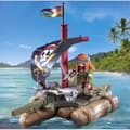 Miniatyrbillede 4 af 6: PLAYMOBIL 71794 Pirat med flydende tømmerflåde, kanoner og skat, Pirater, 41 dele, Fra 4 år