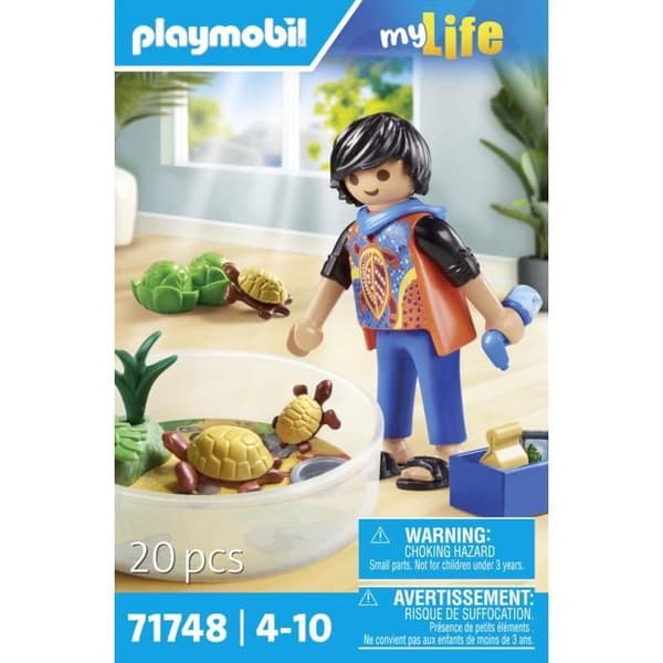 PLAYMOBIL 71748 Poika ja kilpikonnaperhe terraariossa, Elämäni, 20 osaa, Ikä 4+