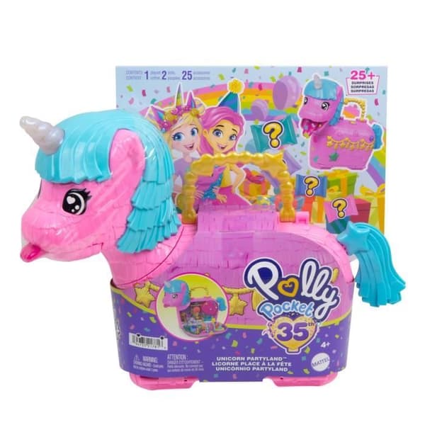 Polly Pocket Enhjørning Festsæt med 2 Minifigurer HYD96