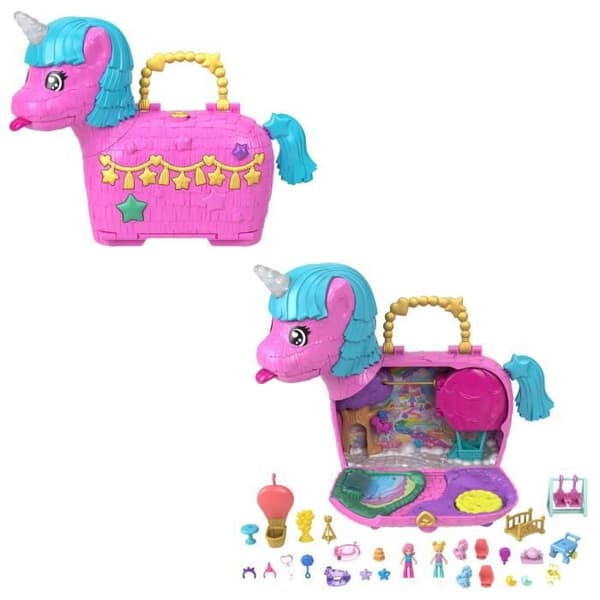 Polly Pocket Enhjørning Festsæt med 2 Minifigurer HYD96