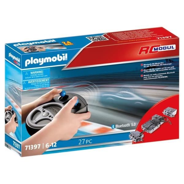 PLAYMOBIL 71397 RC-radio-ohjausmoduuli, jolla voit ohjata PLAYMOBIL-ajoneuvoja etänä - 6-vuotiaille alkaen
