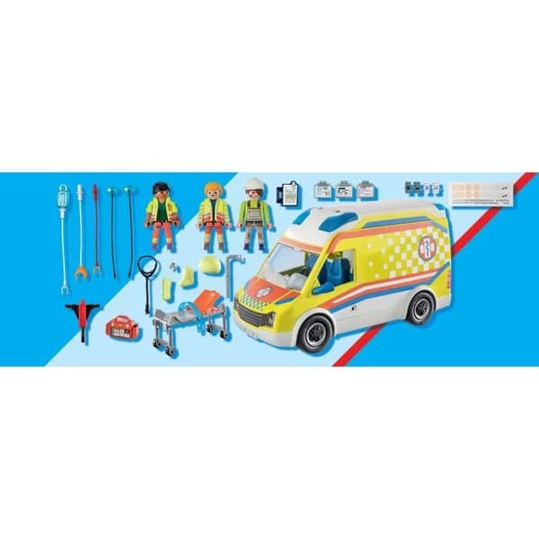 Playmobil - 71202 - City Action Les Subcutors - Ambulanssi valo- ja äänitehosteilla