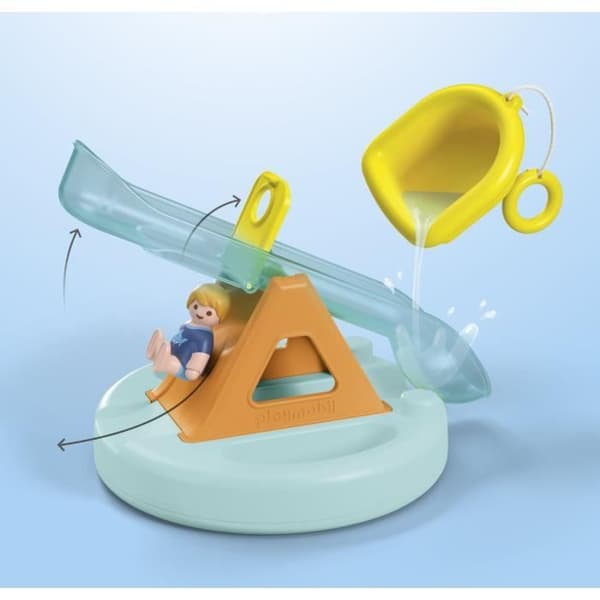 PLAYMOBIL Junior 71687 Saari vesiliukumäellä Sisältää kaksi hahmoa. mustekalanpoikasen ja tarvikkeita - Ikä 1 vuosi