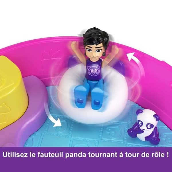 Polly Pocket Panda -kuplateerasia kahdella minihahmolla ja pandalla HWN95