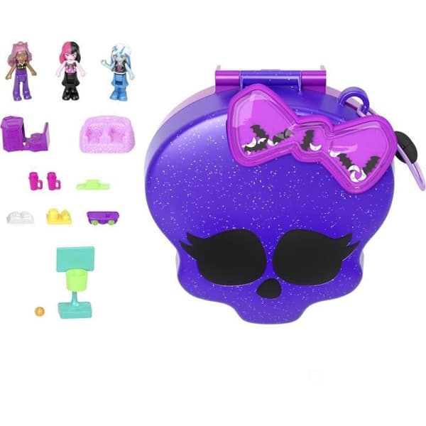 Polly Pocket Monster High 3-pack minifigurer och 10 tillbehör HVV58