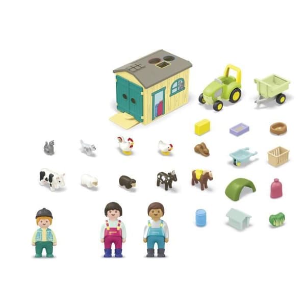 PLAYMOBIL Junior 71656 Landbrugstraktor og dyr, figurer, Til babyer og børn, Fra 18 måneder