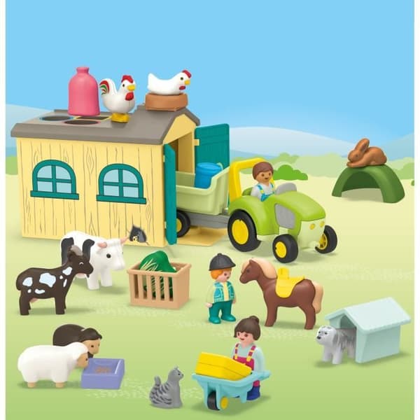 PLAYMOBIL Junior 71656 Landbrugstraktor og dyr, figurer, Til babyer og børn, Fra 18 måneder