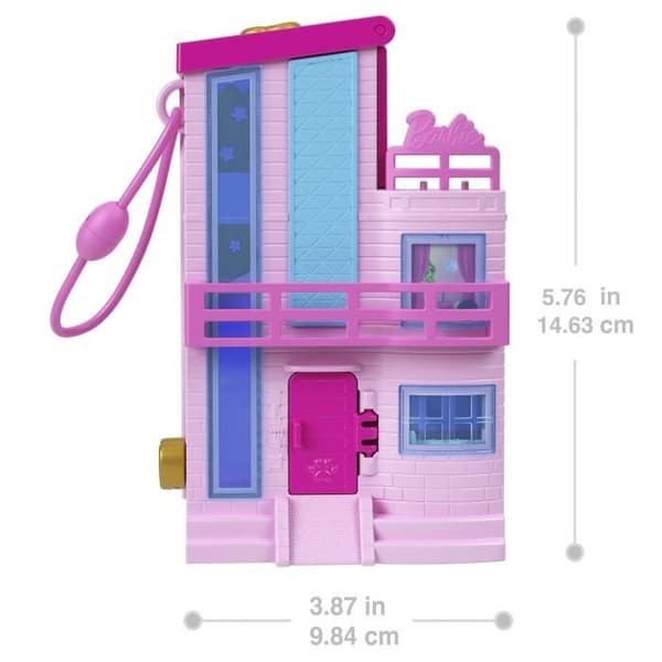 Polly Pocket Barbie Drömhuslåda med 3 minifigurer HWP11