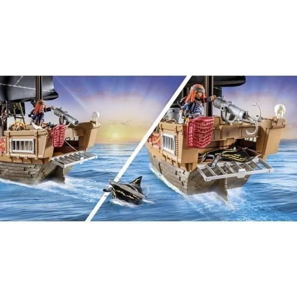 PLAYMOBIL 71530 Piratskepp, 137 delar inklusive 3 karaktärer och 4 djur, Pirater, Kreativt rollspel, Från 4 år