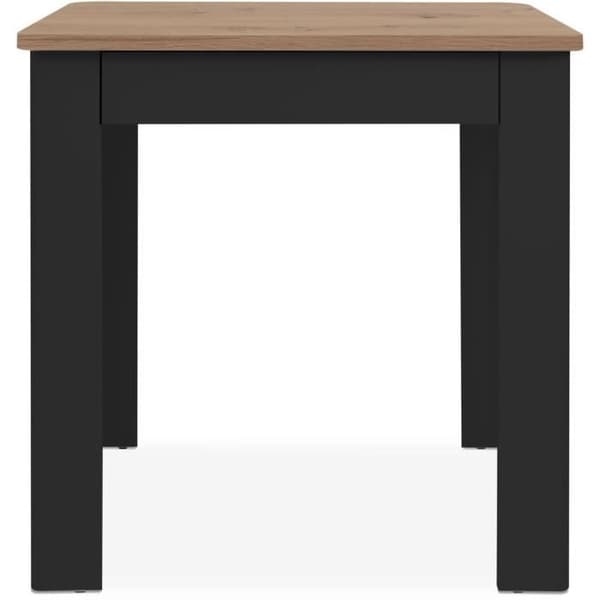 OSLO Bord - Rektangulært - 4 personer - 80 x 77 x 80 cm - Sort / Håndlavet eg