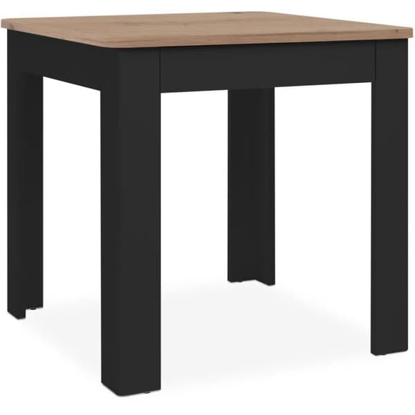 OSLO Bord - Rektangulært - 4 personer - 80 x 77 x 80 cm - Sort / Håndlavet eg