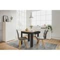 Miniatyrbillede 2 af 5: OSLO Bord - Rektangulært - 4 personer - 80 x 77 x 80 cm - Sort / Håndlavet eg