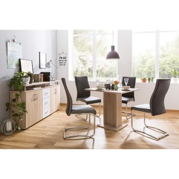 Matbord för 2 till 4 personer - Fyrkantigt - Klassisk - Ekdekor - GUSTAVE - L 80 x 80 cm