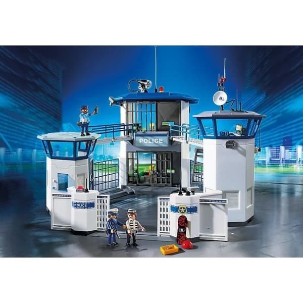 PLAYMOBIL 6919 Politistation med fængsel, byaction, politibetjente, 4+ år