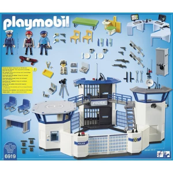 PLAYMOBIL 6919 Politistation med fængsel, byaction, politibetjente, 4+ år