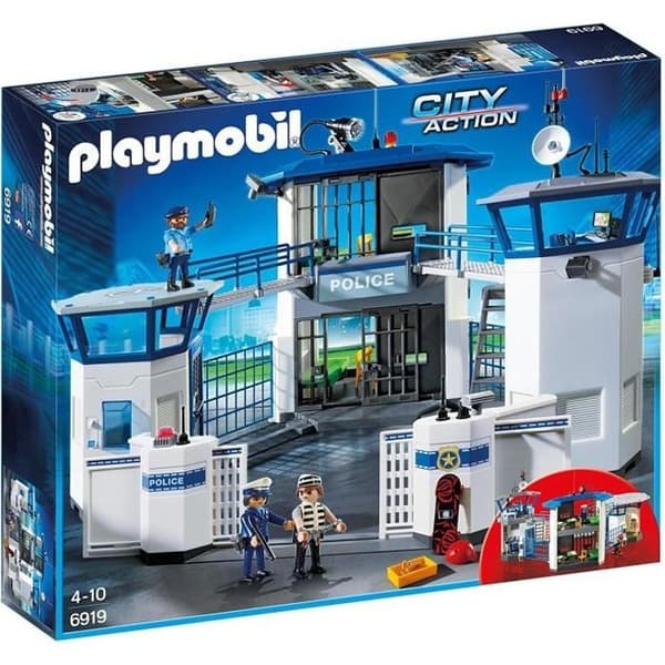 PLAYMOBIL 6919 Politistation med fængsel, byaction, politibetjente, 4+ år