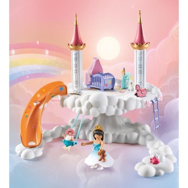 PLAYMOBIL 71360 Børneværelse i skyerne - Prinsessemagi - Med en prinsesse, en baby og tilbehør - Fra 4 år