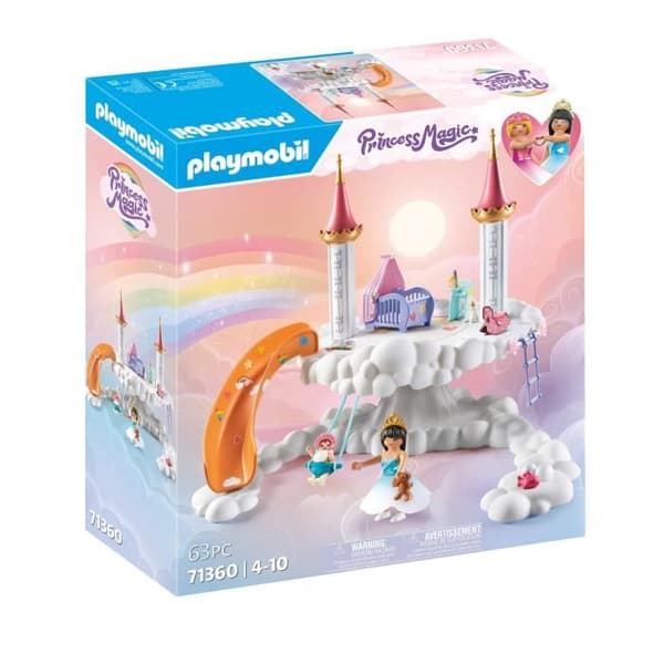 PLAYMOBIL 71360 Børneværelse i skyerne - Prinsessemagi - Med en prinsesse, en baby og tilbehør - Fra 4 år